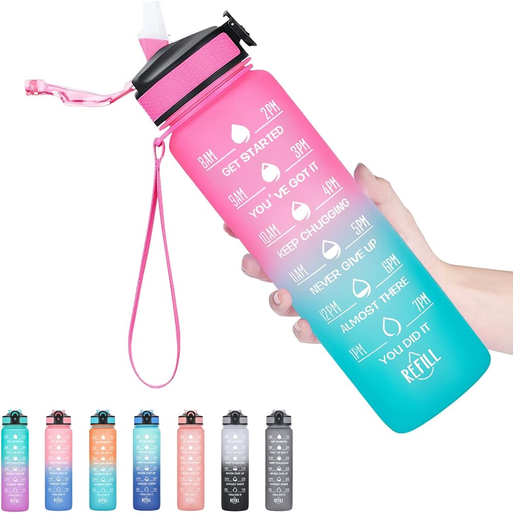 Hyeta 32oz Motivational Water Bottle