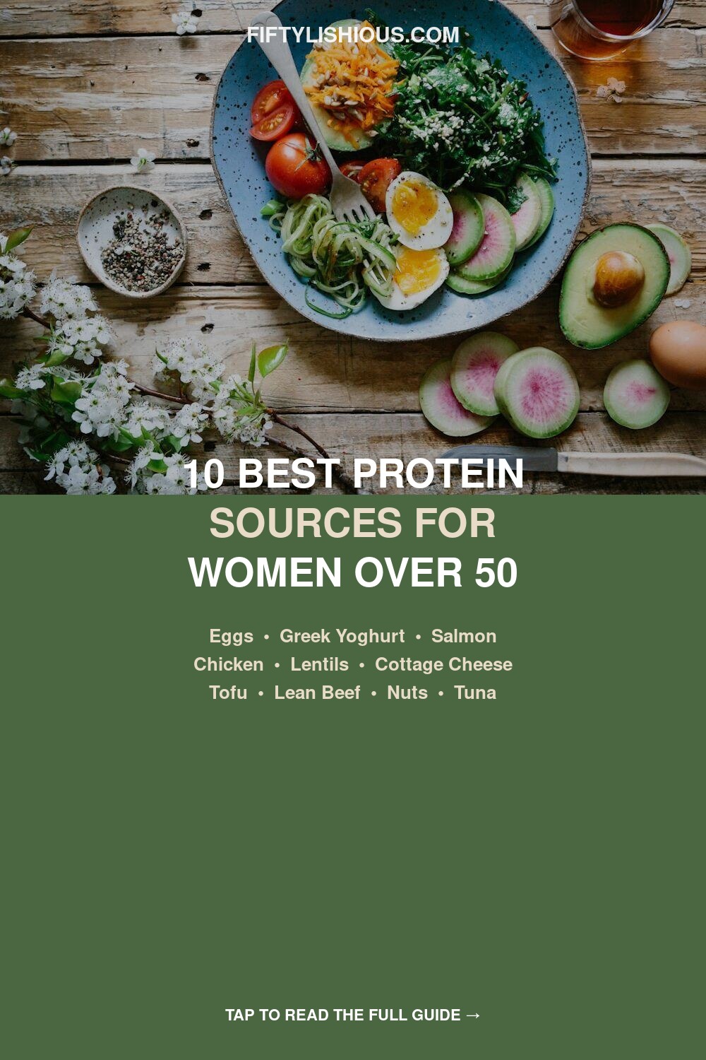 10 Best Protein Sources for Women Over 50 — Split Design Pin