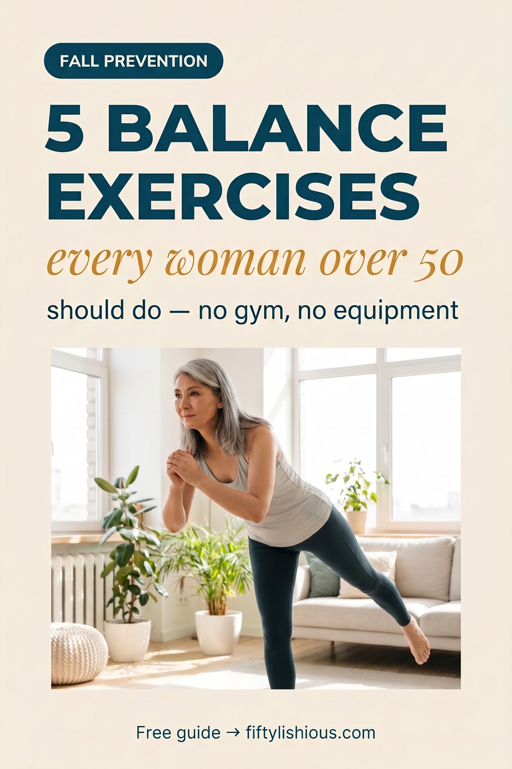 5 Balance Exercises to Prevent Falls After 50 — Lifestyle Pin (NEW)