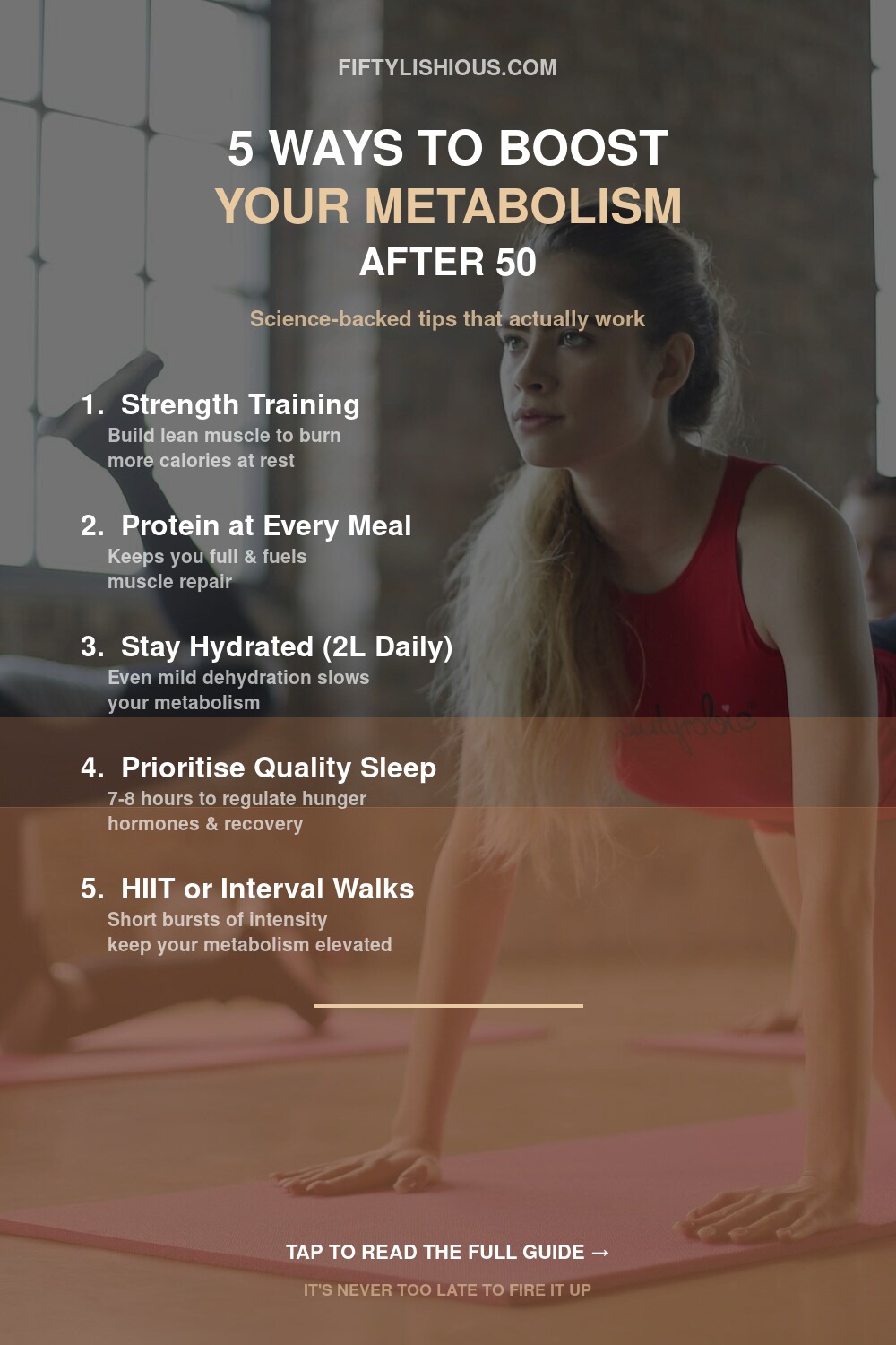 5 Ways to Boost Your Metabolism After 50 — Lifestyle Pin