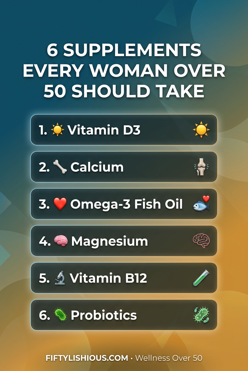 6 Supplements Every Woman Over 50 Should Take (NEW)