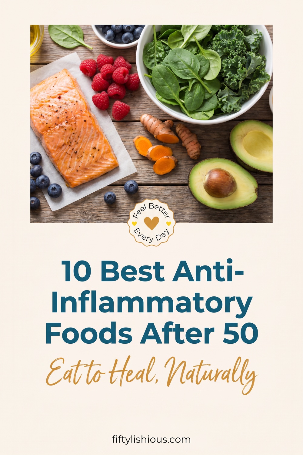 10 Best Anti-Inflammatory Foods After 50 — Lifestyle Pin (NEW)