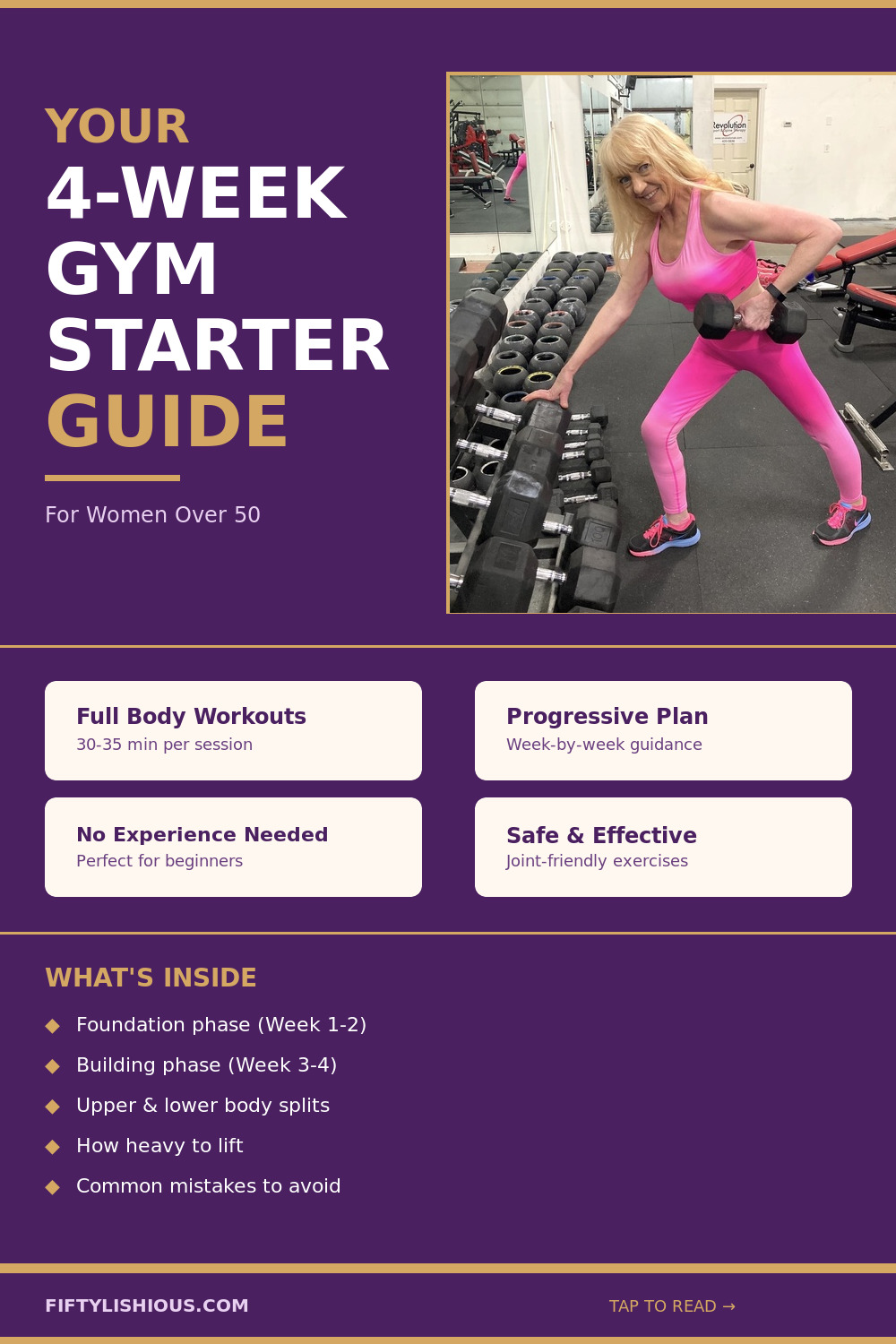 Your 4-Week Gym Starter Guide — Bold Colour Block Pin