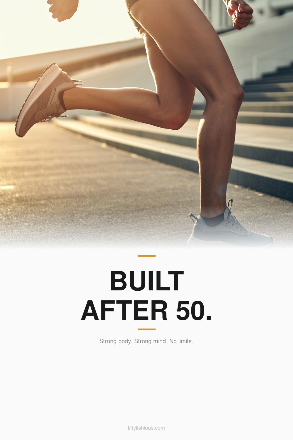 BUILT AFTER 50 — White & Amber Minimal Pin (NEW)