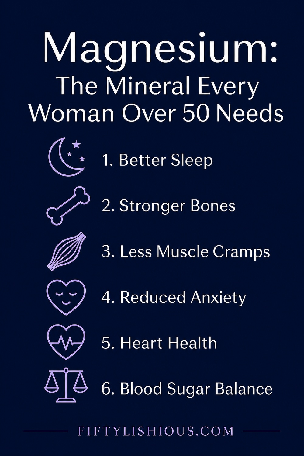 Magnesium: The Mineral Every Woman Over 50 Needs — Midnight Blue Pin