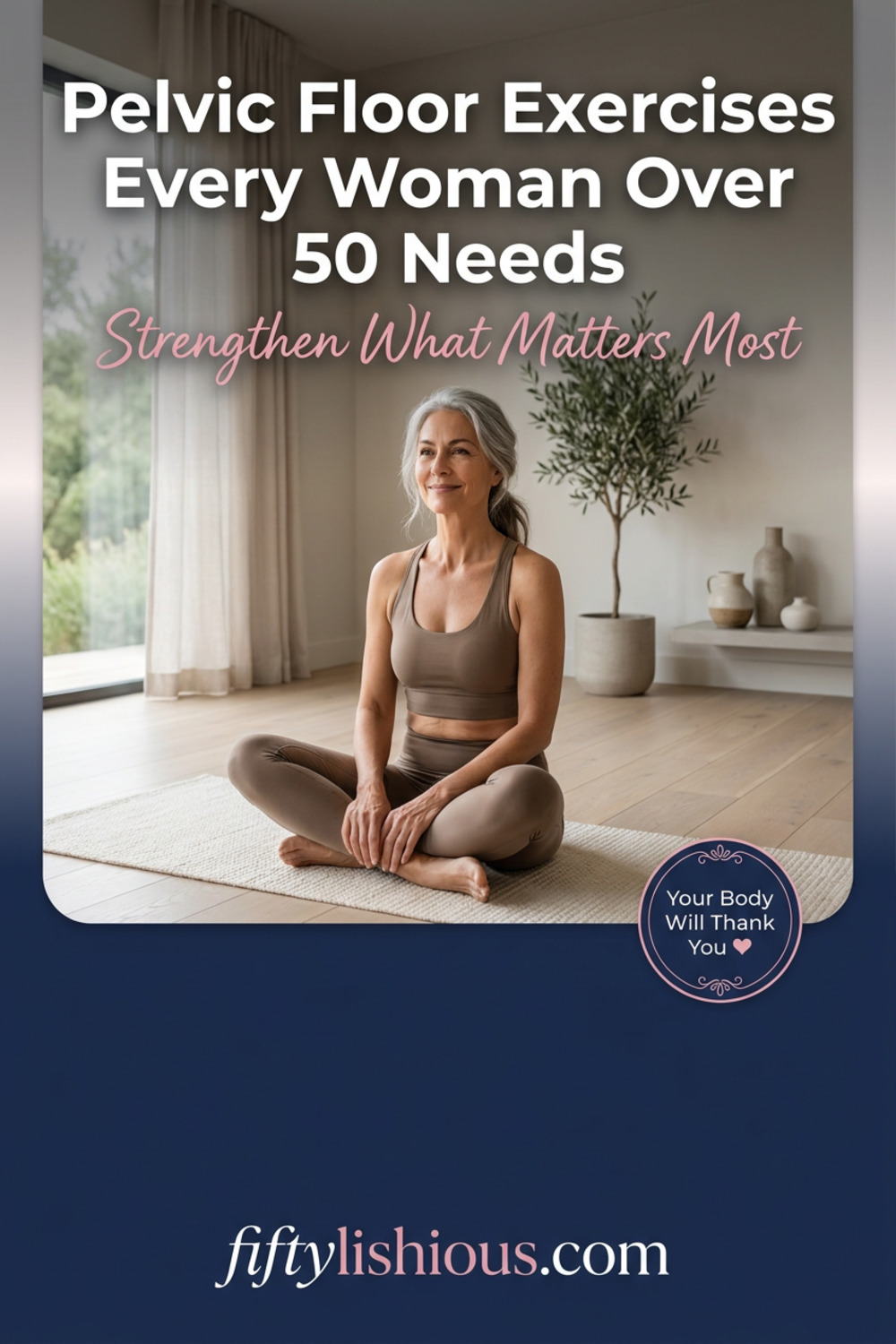 Pelvic Floor Exercises Every Woman Over 50 Needs — Premium Pin (NEW)