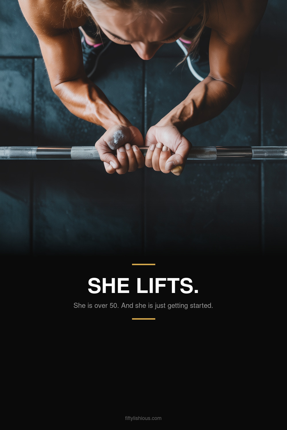 SHE LIFTS — Bold Minimal Motivational Pin (NEW)