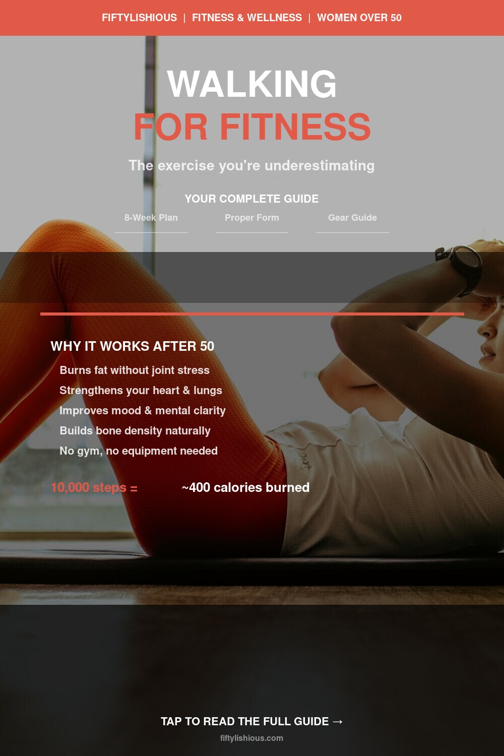Walking for Fitness After 50 — Editorial Magazine Pin