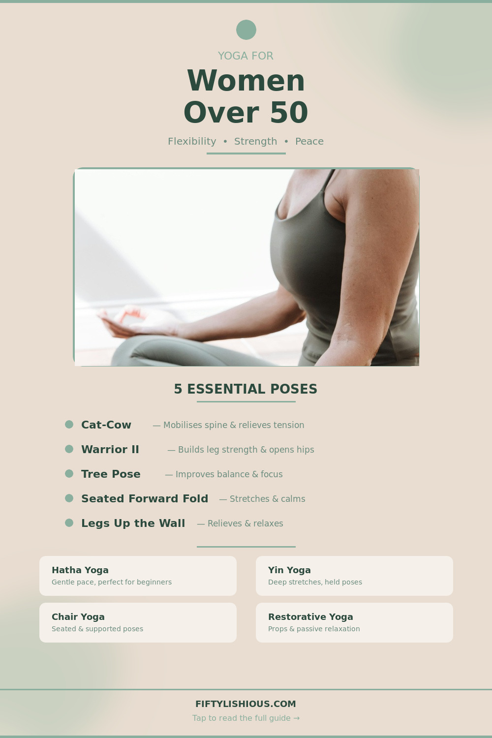 Yoga for Women Over 50 — Zen Botanical Pin