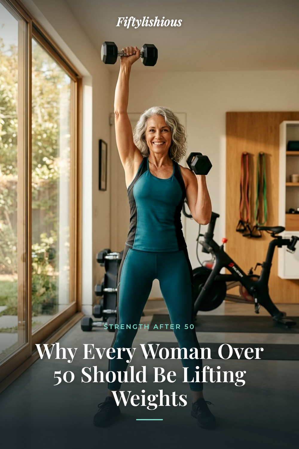 Why Every Woman Over 50 Should Be Lifting Weights — Minimal-Text Photo Pin