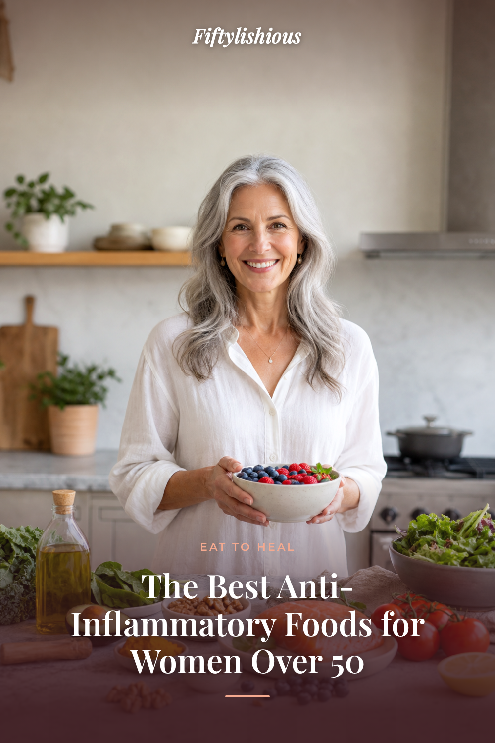 The Best Anti-Inflammatory Foods for Women Over 50 — Minimal-Text Photo Pin
