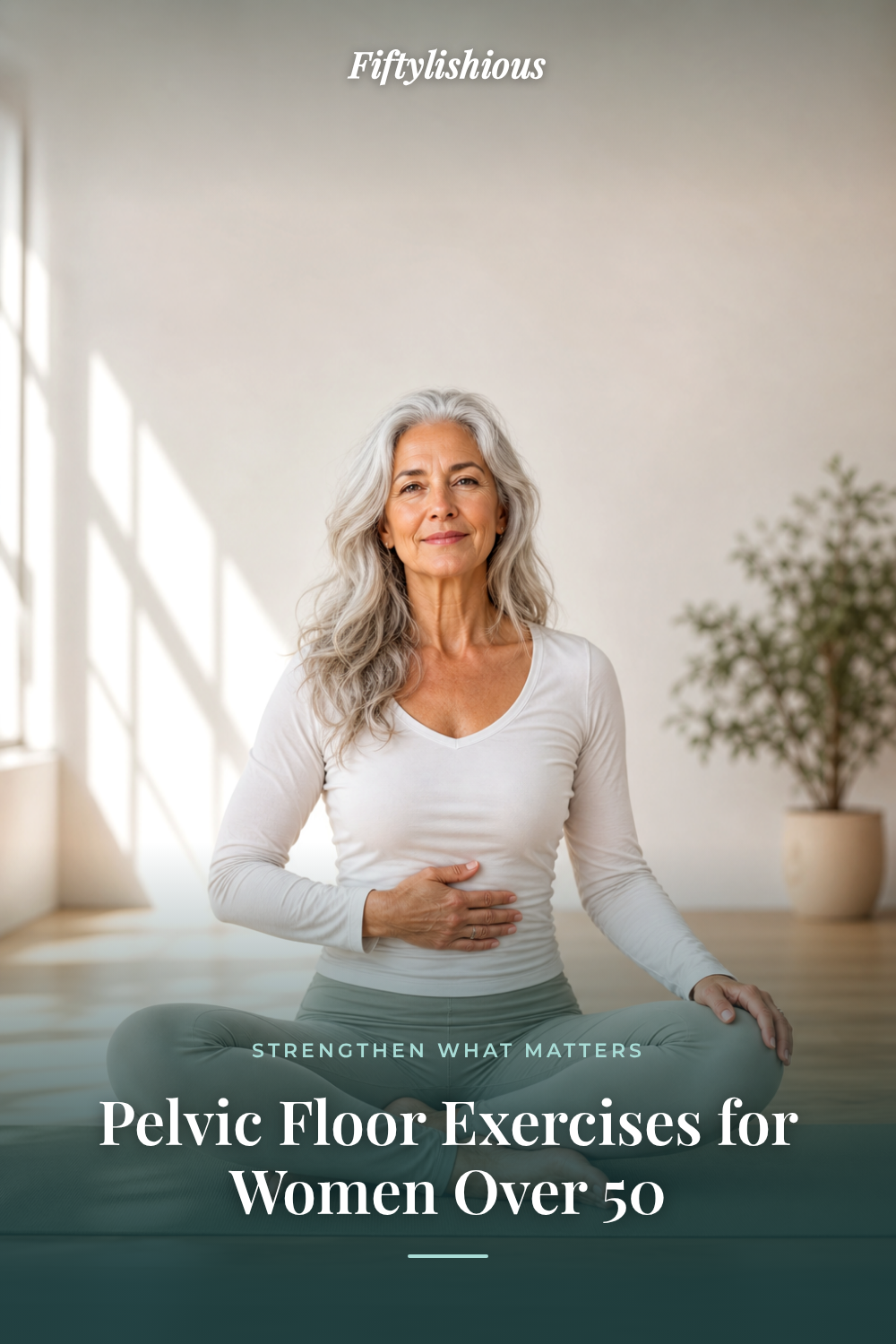 Pelvic Floor Exercises for Women Over 50 — Minimal-Text Photo Pin