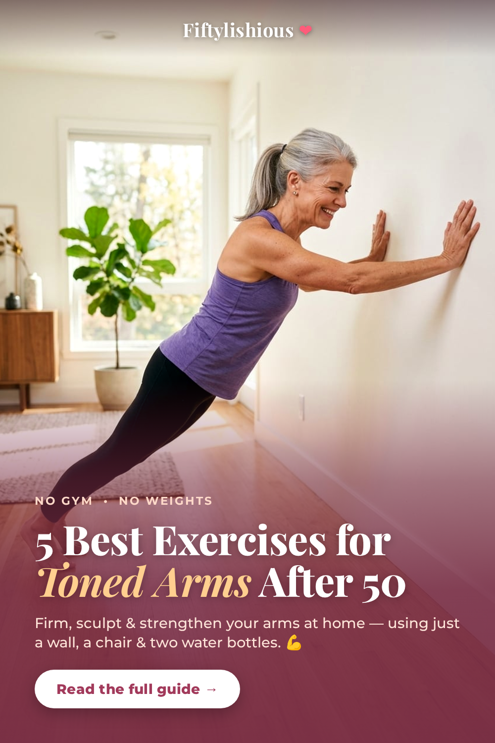 5 Best Exercises for Toned Arms After 50 (No Gym Needed) — Click-Optimised Pin