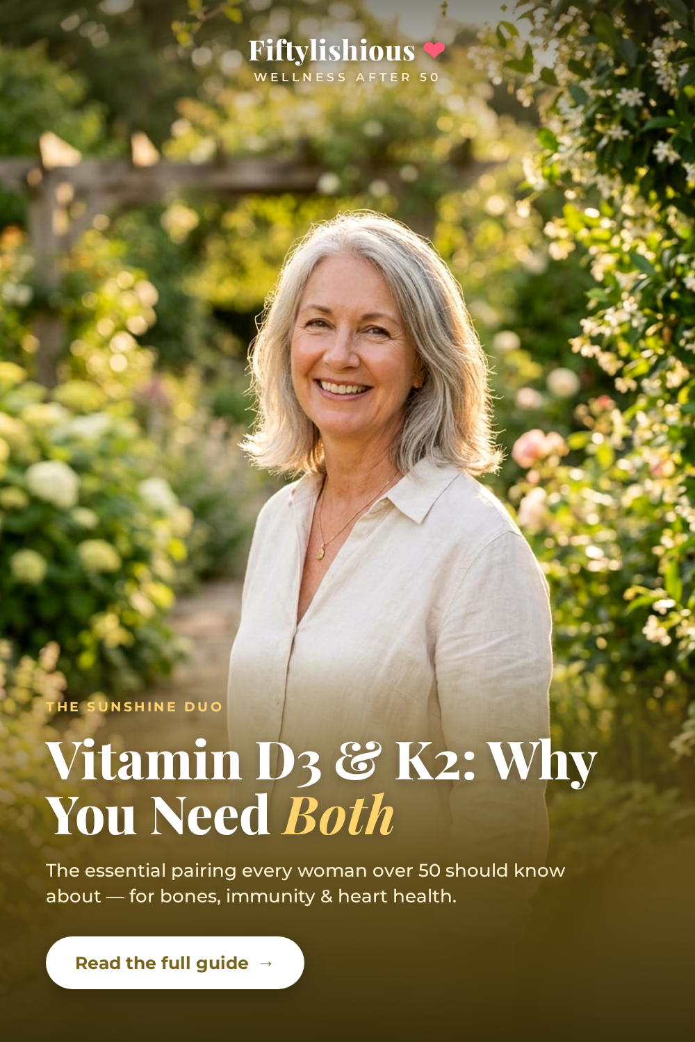 Vitamin D3 & K2: Why You Need Both After 50 — Click-Optimised Pin