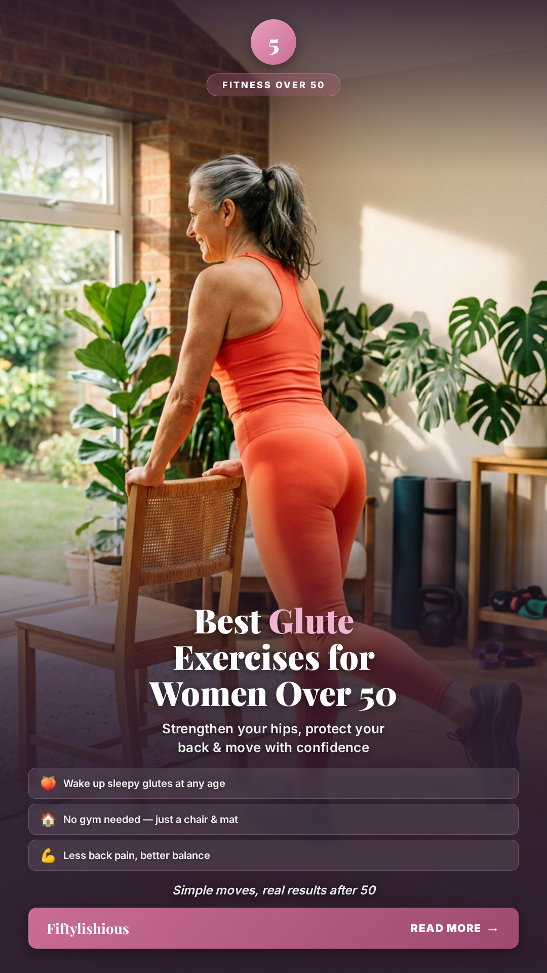 5 Best Glute Exercises for Women Over 50 — Rose & Plum Fitness Pin (NEW)