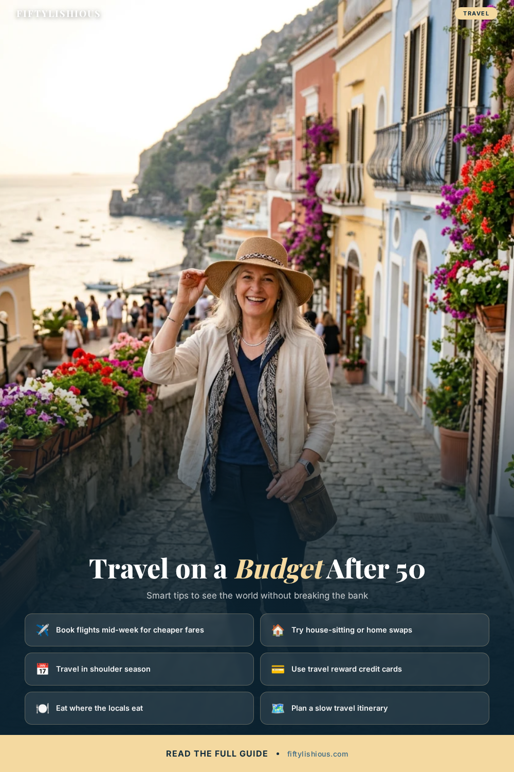 Travel on a Budget After 50: Smart Tips for Older Adults — Full-Photo Travel Pin (NEW)